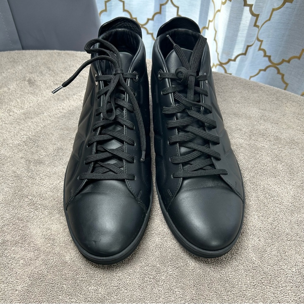 VGUC black Vintage Louis Vuitton men’s sneakers shoe size 8.5 - Picture 2 of 7